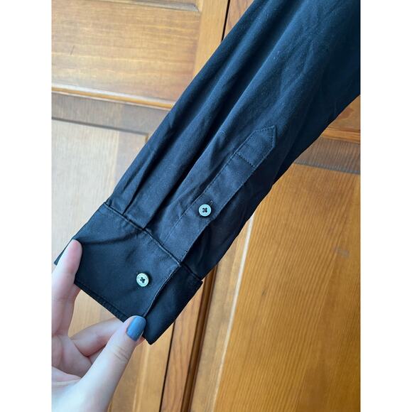 Untuckit For Her Women's Angelina Black Button Down Mini Long Sleeve Dress SZ 4 - Picture 12 of 15